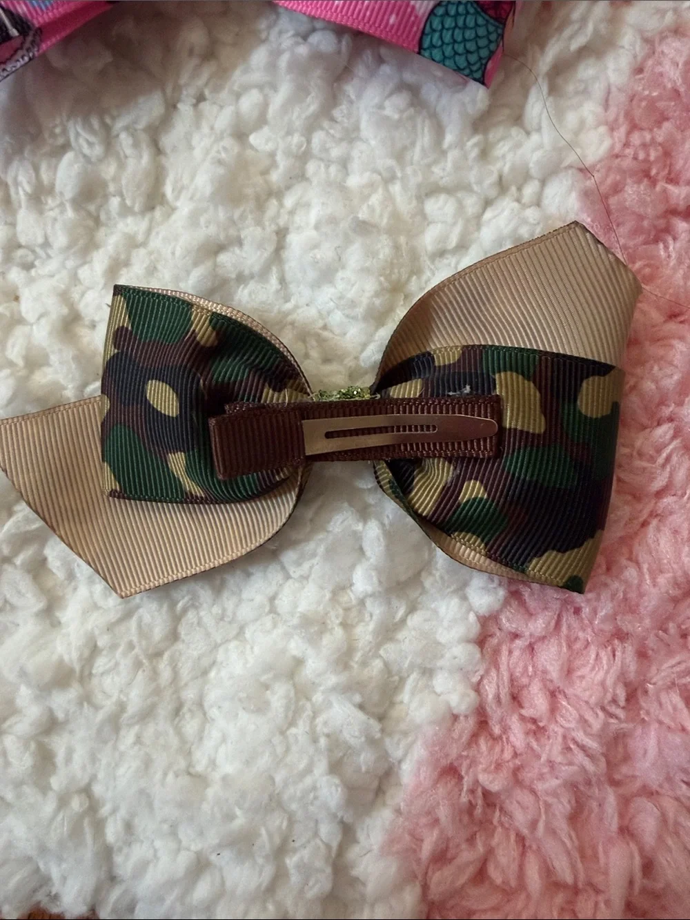 Assorted Girls' Hair Bows - Pink, Black, Green, White, Multicolor